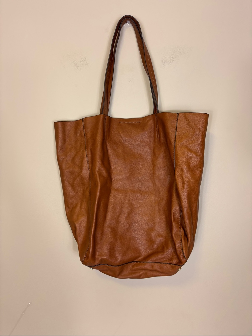 Banana Republic Cognac Brown Leather Large Tote